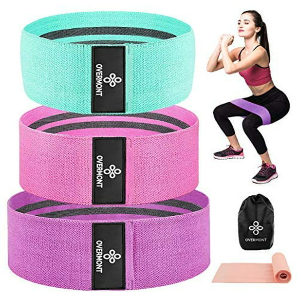 D Collection Booty Bands Resistance Bands for Legs and Butt 3 Level Set Stretch Fitness Workout Loops for Women Men Thicken Wide Non-Slip Exercise Band for Hip Leg Training 
